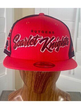 New Era 9Fifty NCAA Rutgers Scarlet Knights Red/Black Adjustable Snapback Hat